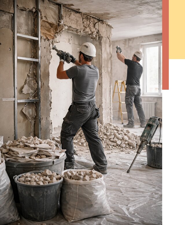 Демонтажные работы в Конаково от 2737 руб. — услуги и цена под ключ | ОТДЕЛОЧНИК-Кнк