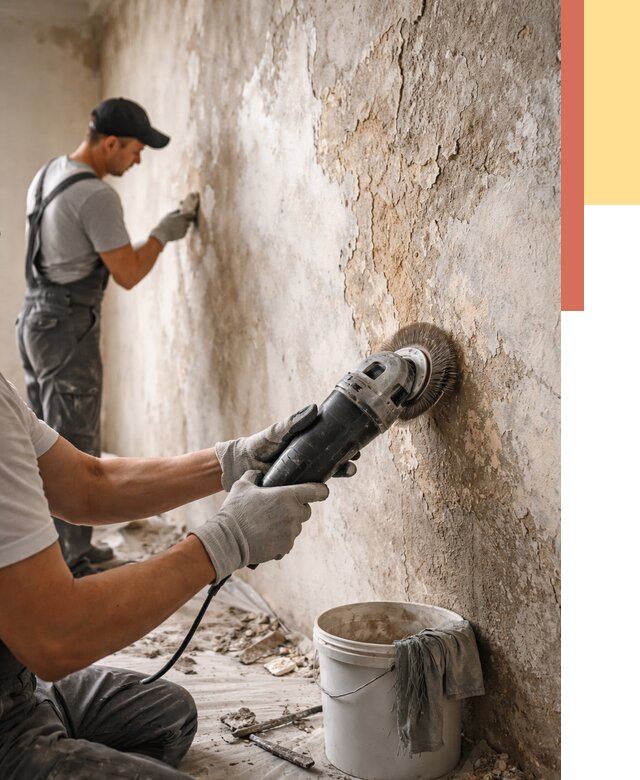 Снятие и удаление краски со стен в Конаково от 2129 руб. — ОТДЕЛОЧНИК-Кнк