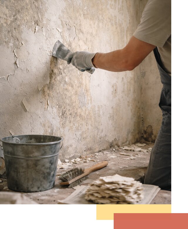 Удаление старой краски со стен в Конаково качественно и быстро