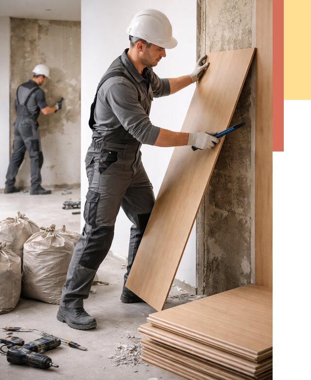 Демонтаж стеновых панелей в Конаково от 3548 руб. за м² быстро и недорого | ОТДЕЛОЧНИК-Кнк