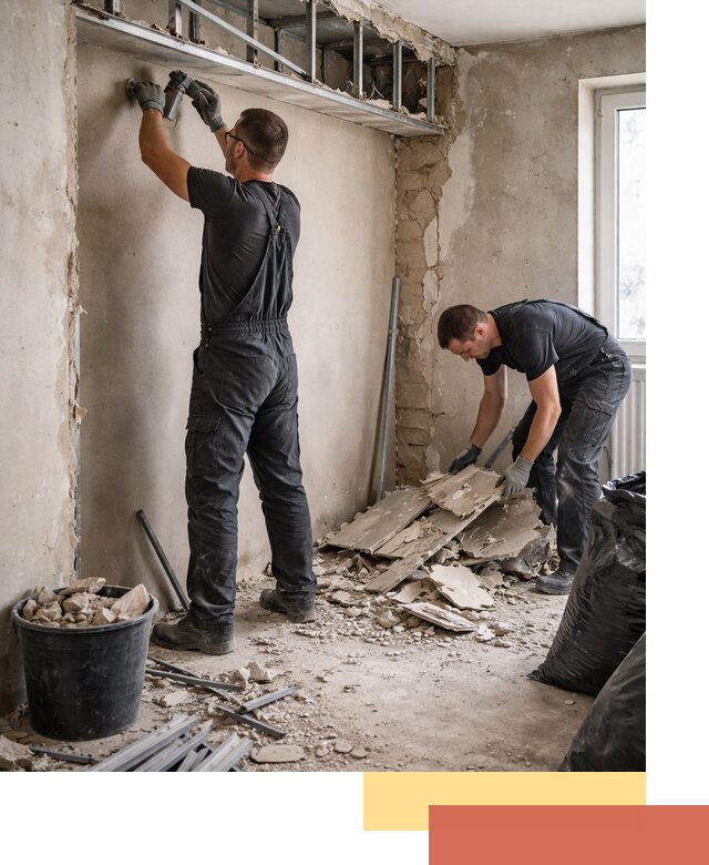 Демонтаж короба из гипсокартона в Конаково быстро и аккуратно