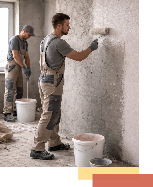 Нанесение бетоноконтакта на стены в Конаково для последующей отделки