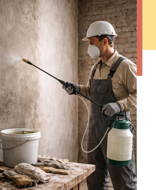 Антисептическая обработка стен в Конаково от 1216 руб. — быстро и недорого | ОТДЕЛОЧНИК-Кнк