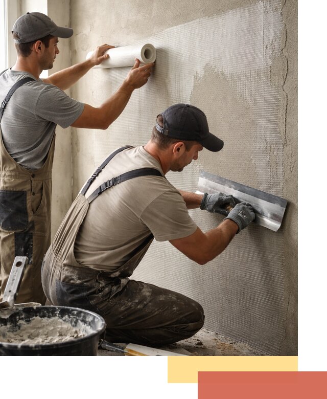 Армирование стен стеклосеткой в Конаково для прочной отделки