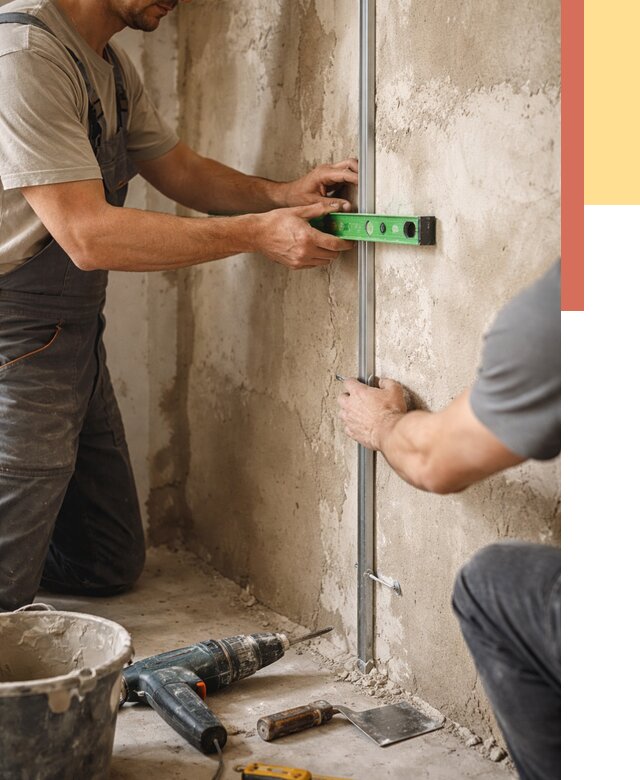 Установка штукатурных маяков в Конаково от 7096 руб. — быстро и недорого | ОТДЕЛОЧНИК-Кнк