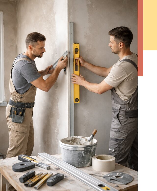 Выведение углов стен в Конаково от 1875 руб. быстро и недорого | ОТДЕЛОЧНИК-Кнк