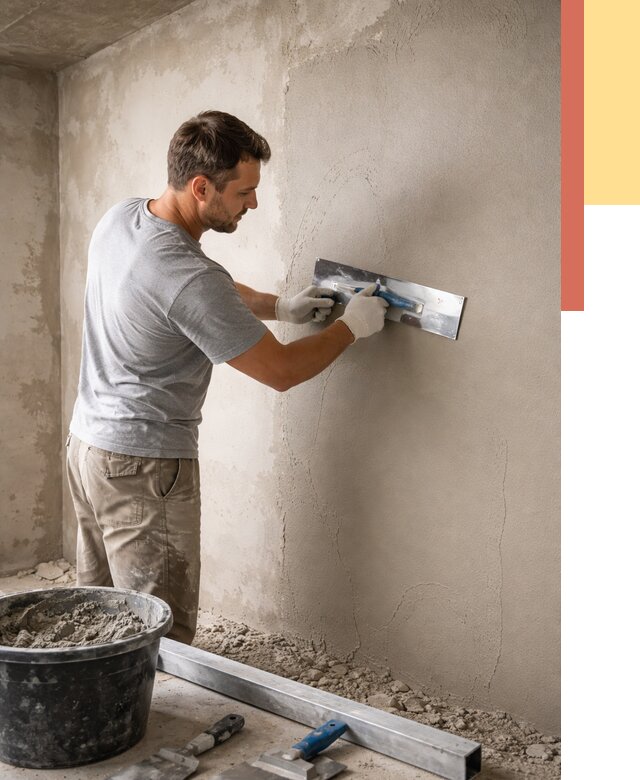 Штукатурка стен без маяков в Конаково от 7299 руб/м2 — услуги и цена | ОТДЕЛОЧНИК-Кнк