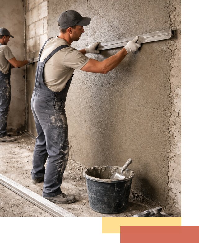 Штукатурка стен цементно-песчаная в Конаково профессионально
