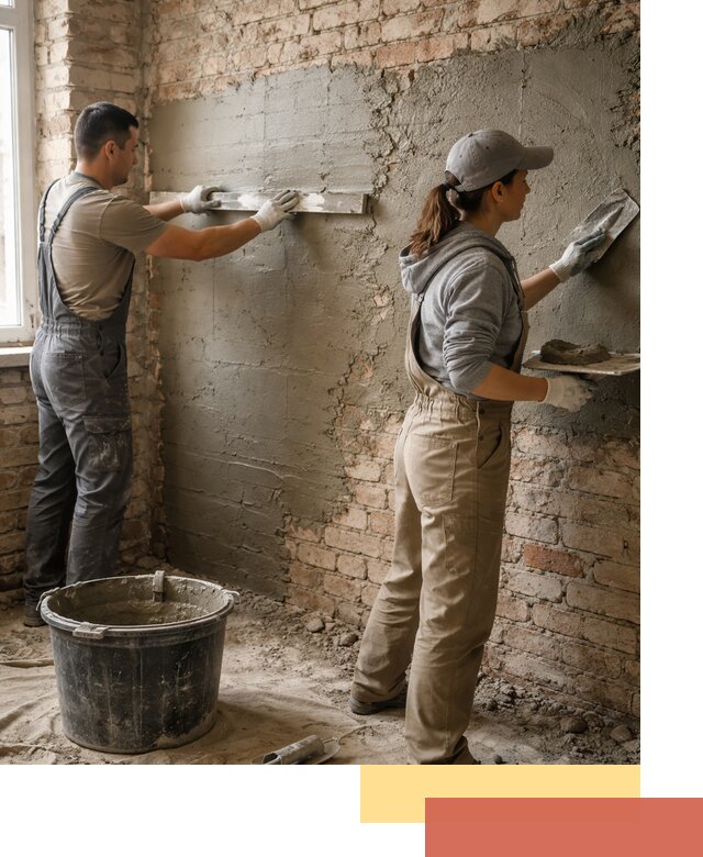 Штукатурка кирпичных стен в Конаково — качественно и надежно