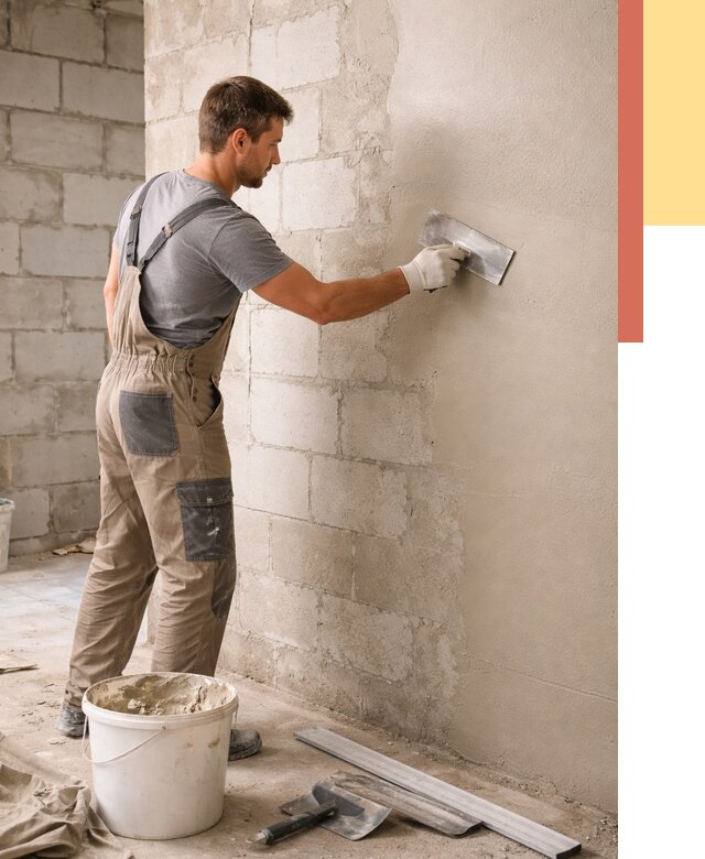 Штукатурка стен из газобетона в Конаково от 2129 руб./м2 — быстро и недорого | ОТДЕЛОЧНИК-Кнк