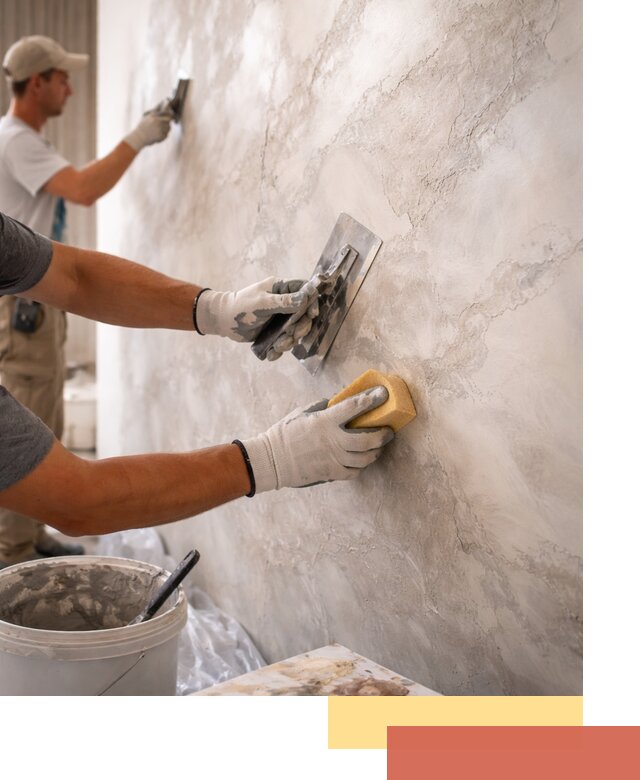 Декоративная штукатурка под мрамор в Конаково для стен и потолков