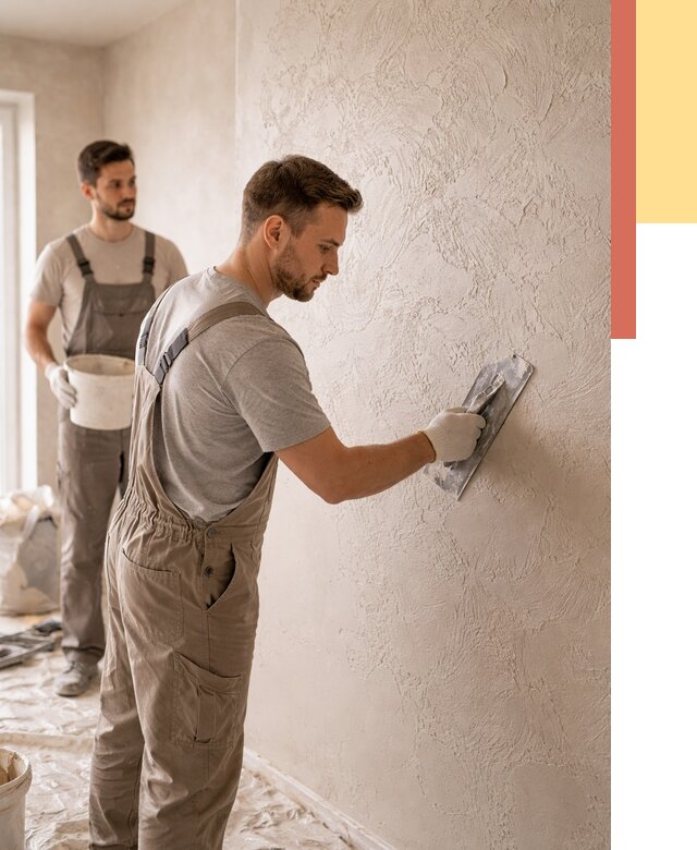 Фактурная штукатурка стен в Конаково от 4258 руб./м² — заказать под ключ | ОТДЕЛОЧНИК-Кнк