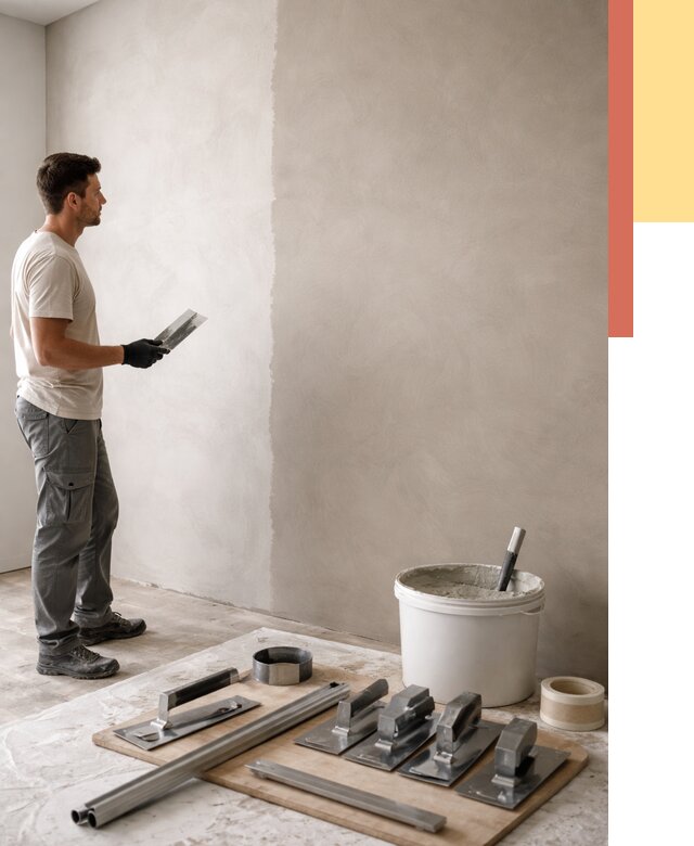 Нанесение микроцемента на стены в Конаково от 3244 руб./м2 под ключ | ОТДЕЛОЧНИК-Кнк