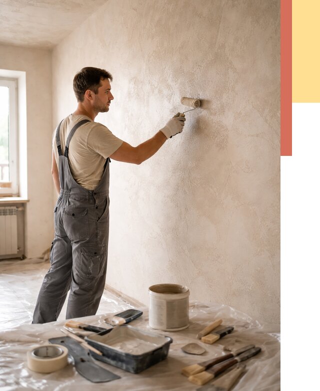 Нанесение лессирующей краски по декоративке в Конаково от 1774 руб. | ОТДЕЛОЧНИК-Кнк