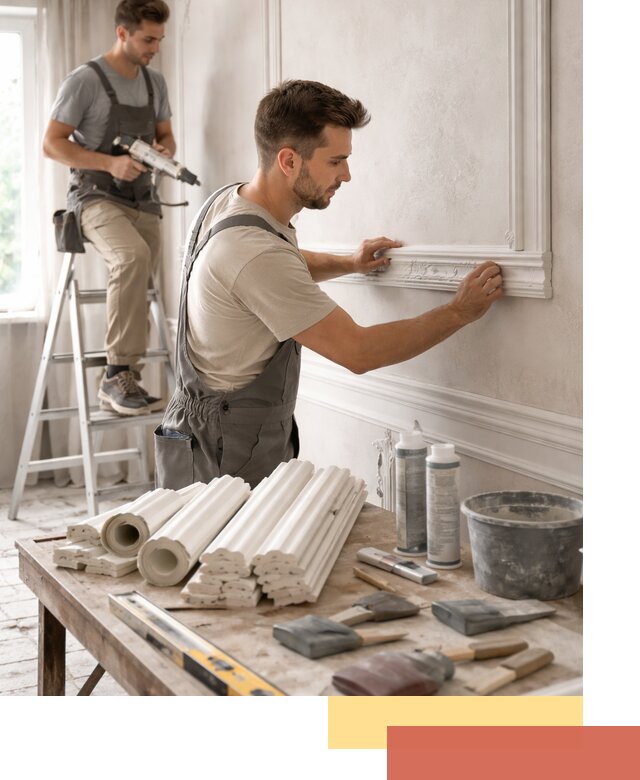 Монтаж лепнины на стены в Конаково профессионально и качественно