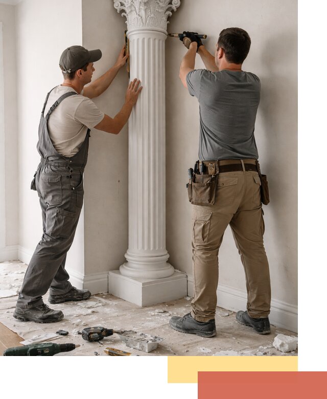 Установка декоративных колонн в Конаково под ключ