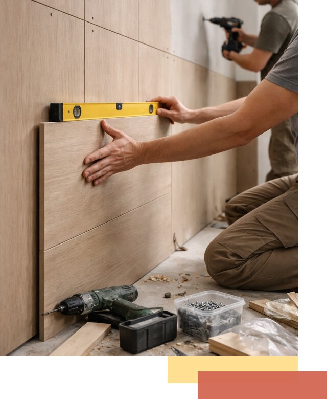 Профессиональный монтаж МДФ панелей на стены в Конаково