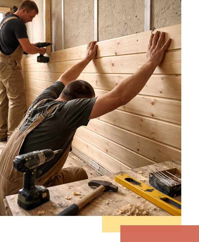 Монтаж деревянной вагонки на стены в Конаково быстро и качественно