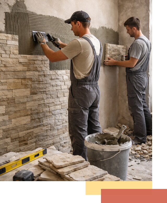 Монтаж искусственного камня в Конаково — облицовка стен и фасадов