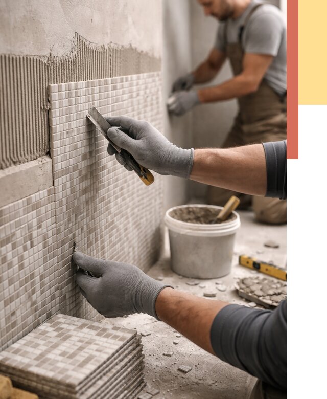 Облицовка стен мозаикой в Конаково от 3244 руб/м2 — укладка мозаики на стены | ОТДЕЛОЧНИК-Кнк