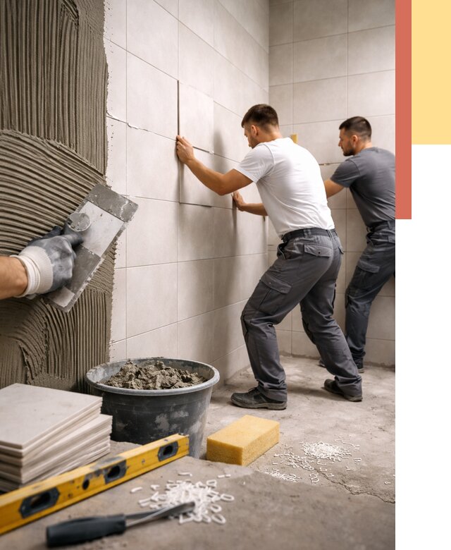 Укладка плитки на стены в Конаково от 862 руб. — качественно и недорого | ОТДЕЛОЧНИК-Кнк