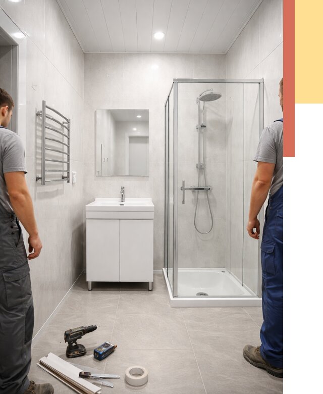 Отделка ванной комнаты панелями ПВХ в Конаково от 4562 руб. за м2 | ОТДЕЛОЧНИК-Кнк