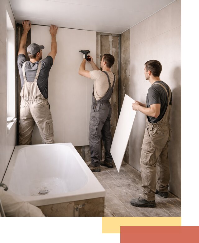 Отделка ванной панели ПВХ профессионально в Конаково