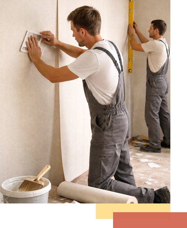 Поклейка бумажных обоев в Конаково качественно и недорого