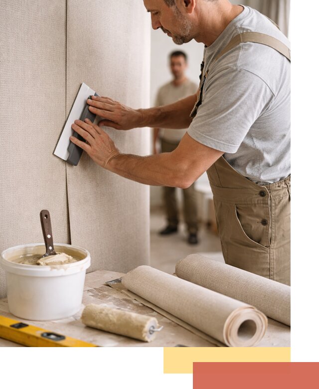 Поклейка текстильных обоев в Конаково профессионально и аккуратно