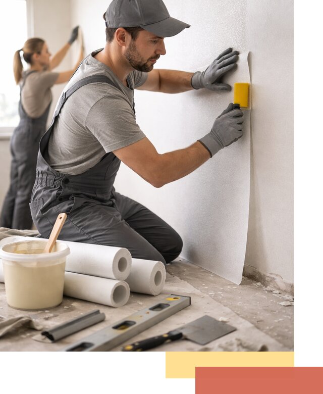 Поклейка стеклообоев профессионально в Конаково