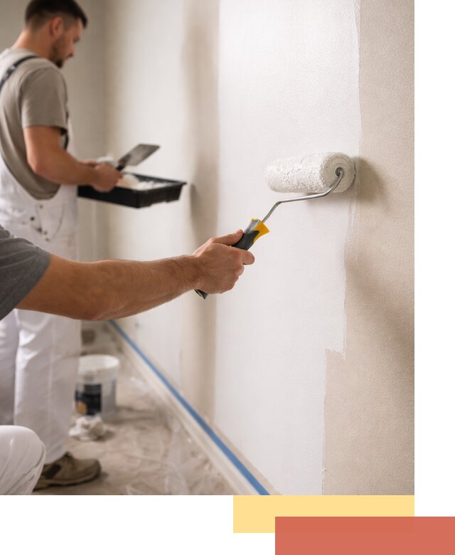 Покраска стен акриловой краской профессионально в Конаково