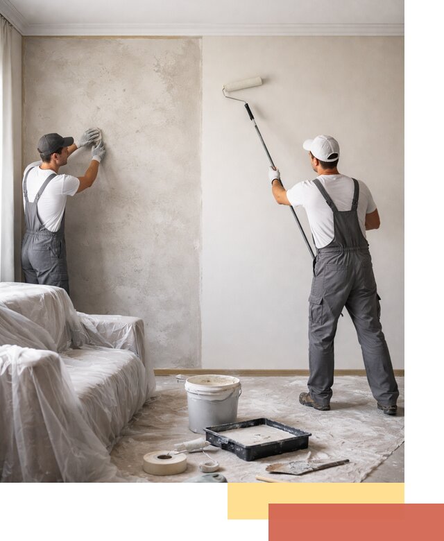 Покраска стен антивандальной краской в Конаково