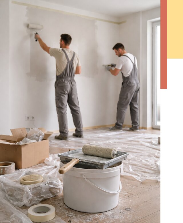 Покраска стен в квартире в Конаково от 2534 руб/м2 — быстро и недорого | ОТДЕЛОЧНИК-Кнк