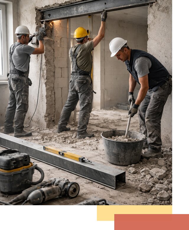 Создание проемов в стенах и несущих конструкциях в Конаково