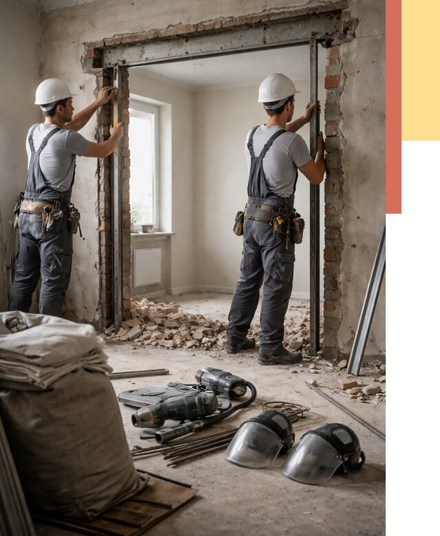 Расширение дверного проема в Конаково от 12671 руб. под ключ | ОТДЕЛОЧНИК-Кнк