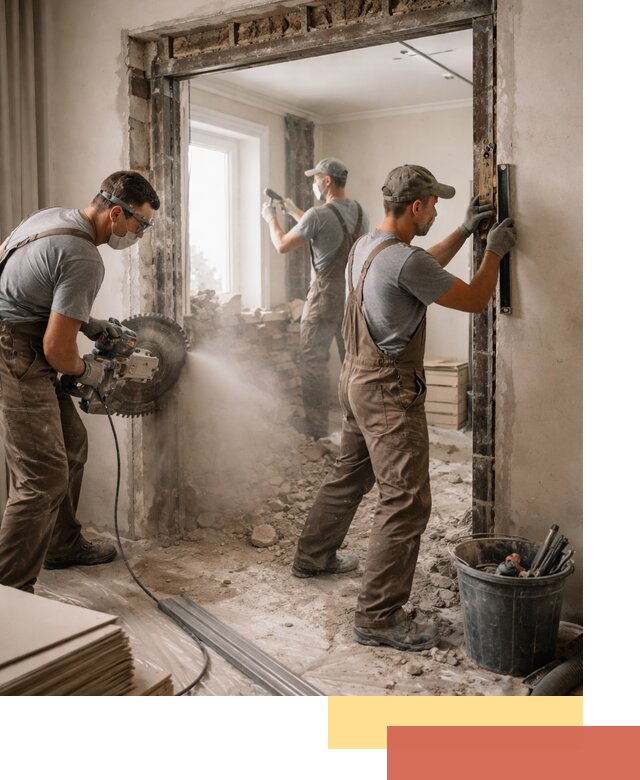 Расширение дверного проема под установку новой двери в Конаково