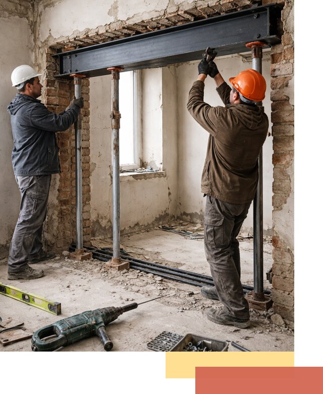 Усиление проема в стене в Конаково для расширения и безопасности