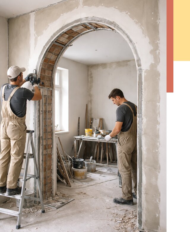 Устройство арочного проема в Конаково от 9630 руб. под ключ — быстро и недорого | ОТДЕЛОЧНИК-Кнк