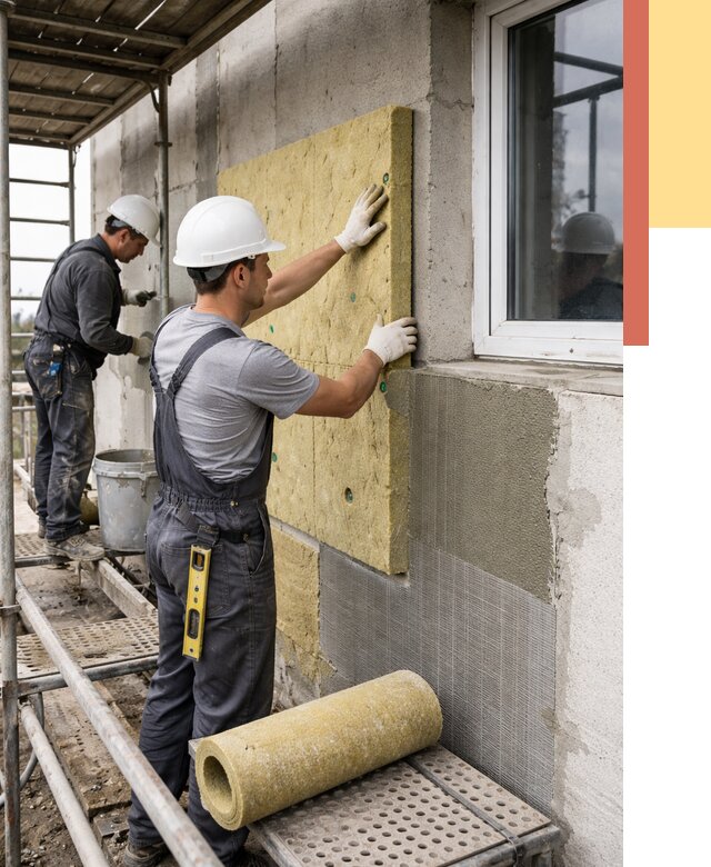 Утепление стен в Конаково от 4359 руб. под ключ — быстро и недорого | ОТДЕЛОЧНИК-Кнк