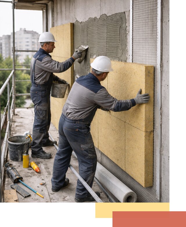Утепление стен зданий и домов в Конаково качественно и надежно