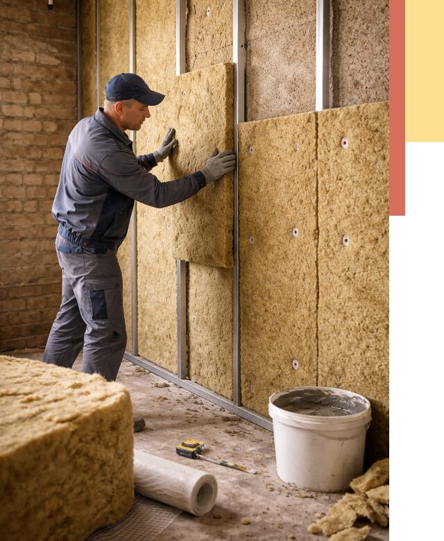 Утепление стен минватой в Конаково от 1368 руб./м2 — недорого и быстро | ОТДЕЛОЧНИК-Кнк