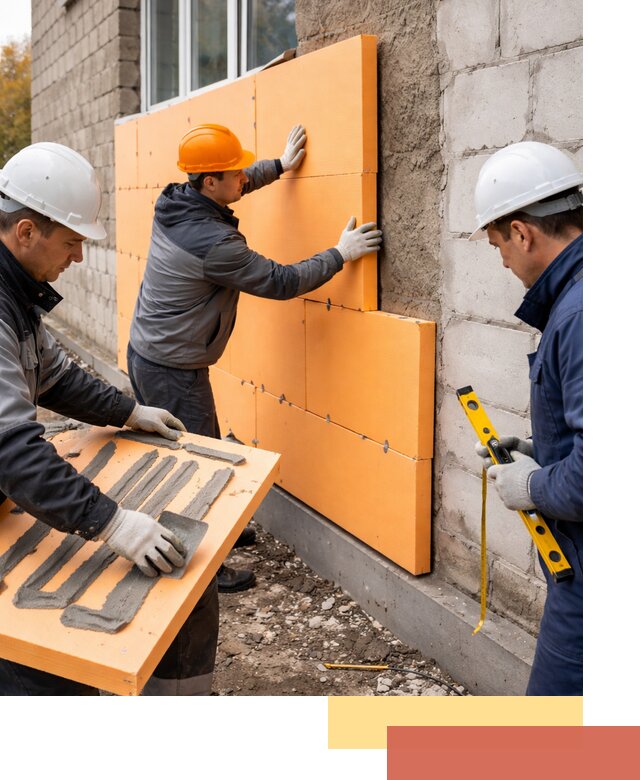 Утепление фасада пеноплексом под ключ в Конаково