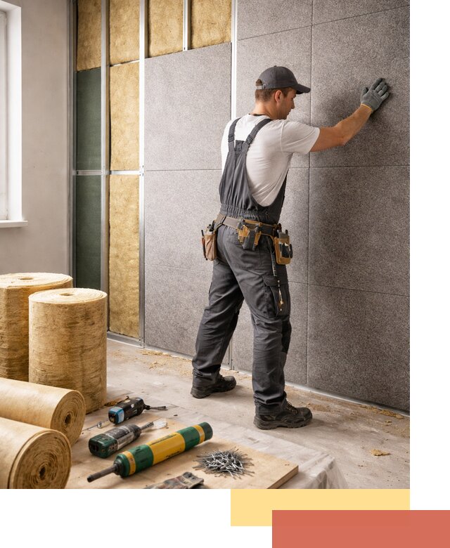 Профессиональная шумоизоляция стен в Конаково для квартиры и офиса