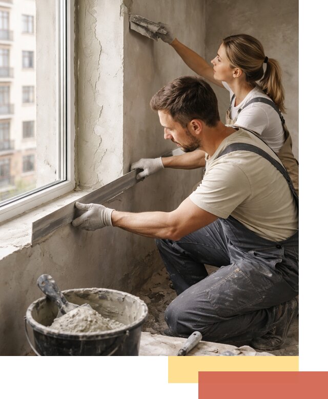 Штукатурка откосов дверей и окон профессионально в Конаково