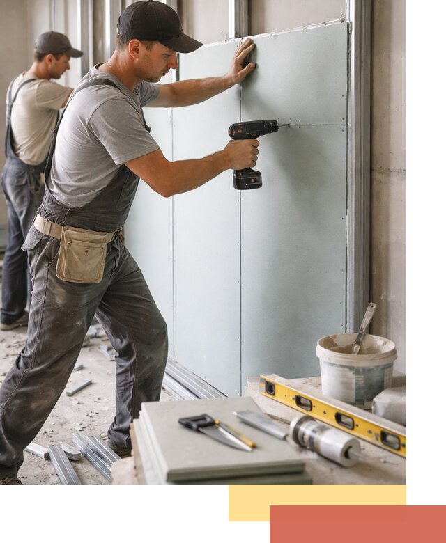 Кладка влагостойких перегородок ПГП в Конаково