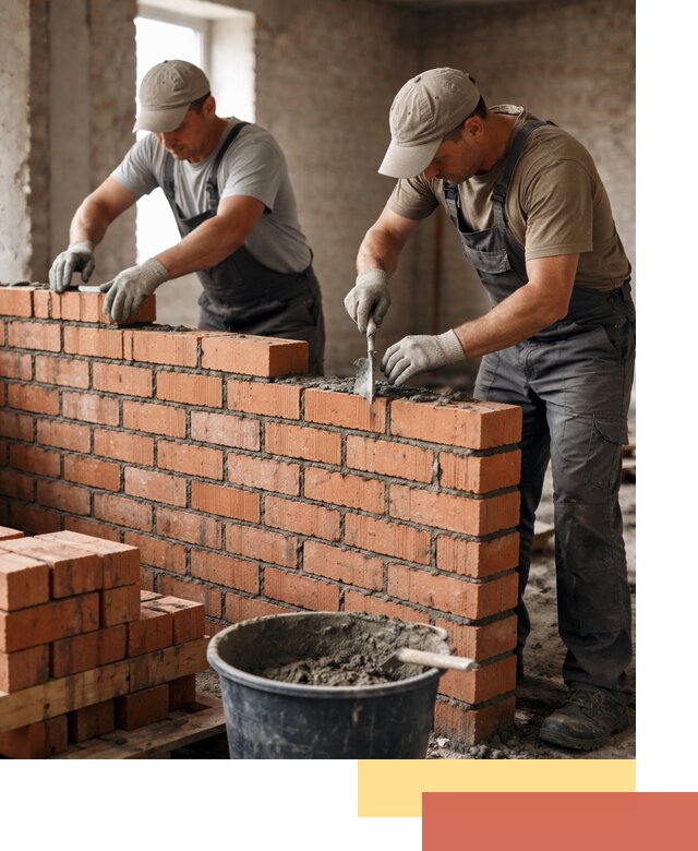 Кладка кирпичных перегородок под ключ в Конаково