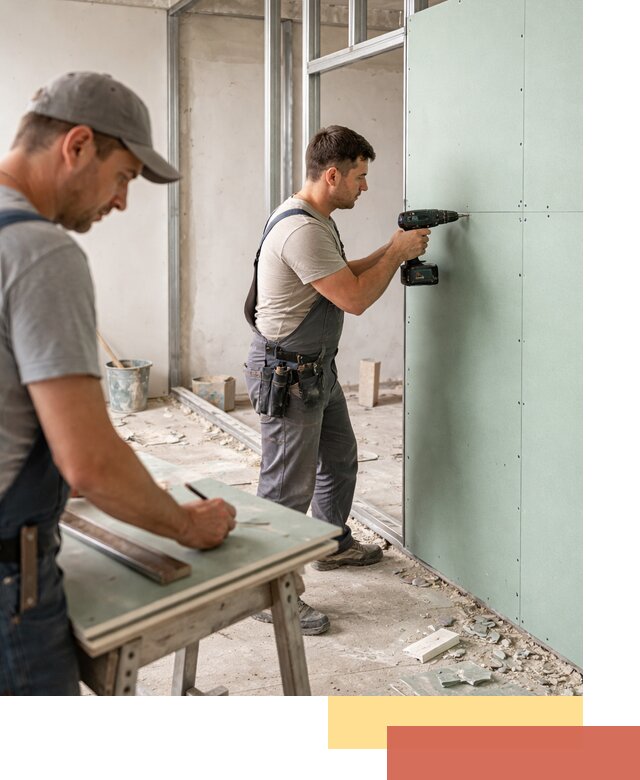 Перегородки из влагостойкого гипсокартона под ключ в Конаково