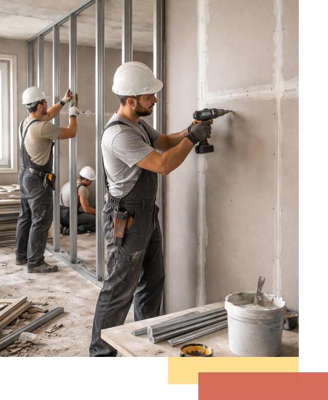 Перегородки из огнестойкого гипсокартона в Конаково под ключ