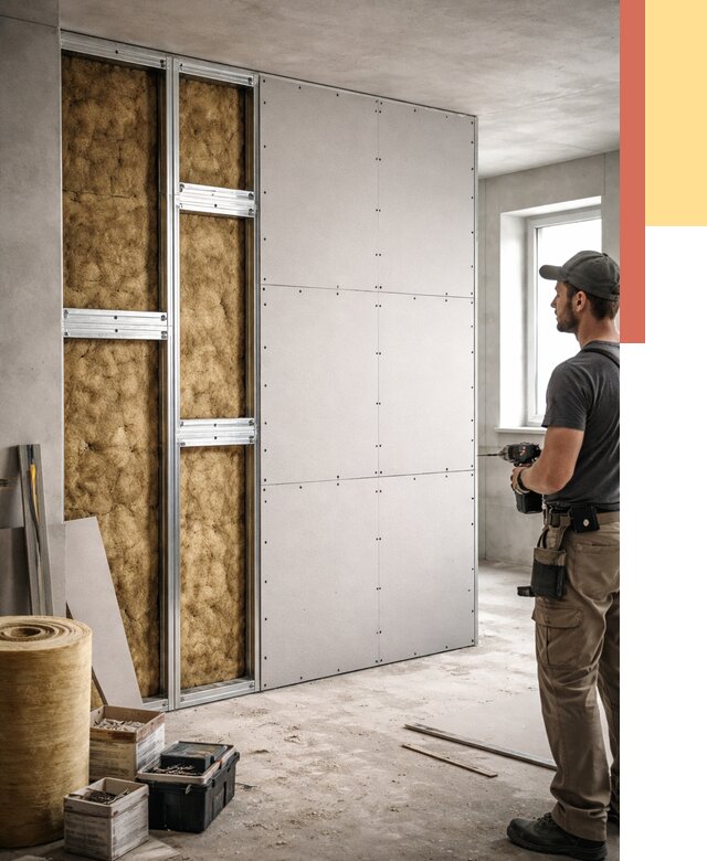 Усиленная перегородка под навеску в Конаково от 12975 руб. — монтаж под ключ | ОТДЕЛОЧНИК-Кнк