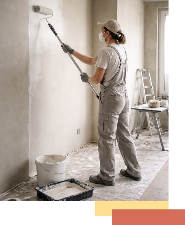 Покраска перегородок из гипсокартона в Конаково качественно и недорого